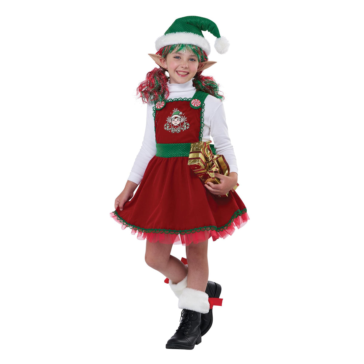 Candy Cane Elf Child Costume - kids-costume