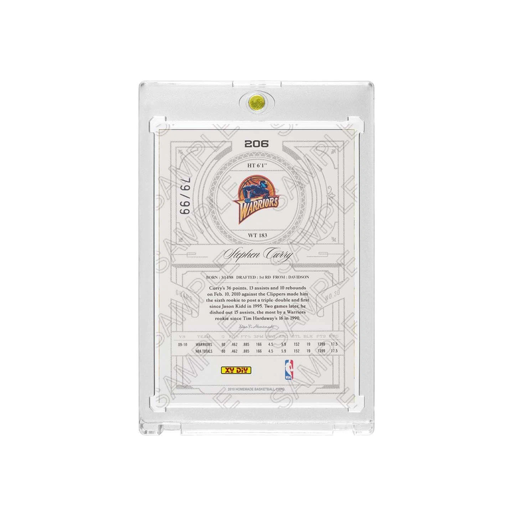 Warriors Stephen Curry National Treasures Rookie Patch Signature Card with Display Case