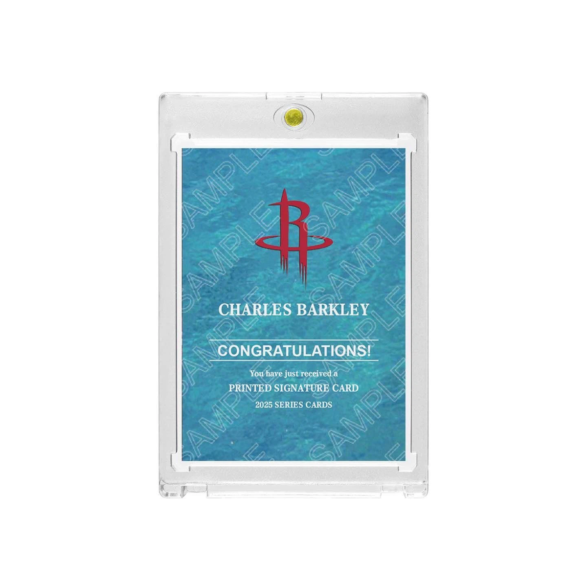 Charles Barkley Aquatic Cracked Ice Basketball Collectible Card with Display Case